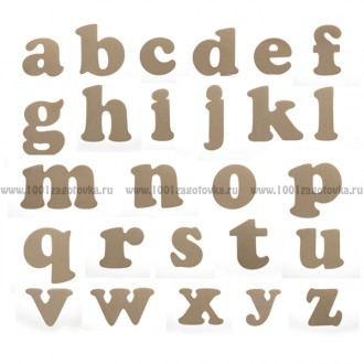 Деревянная заготовка набора всех букв латинского алфавита (26 букв от a до z)